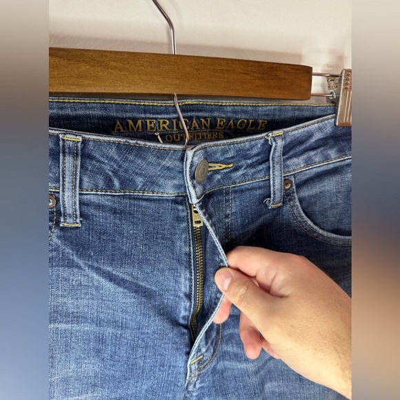 Pre-Owned W34xL34 American Eagle Blue Original Straight Jeans - Picture 4 of 11